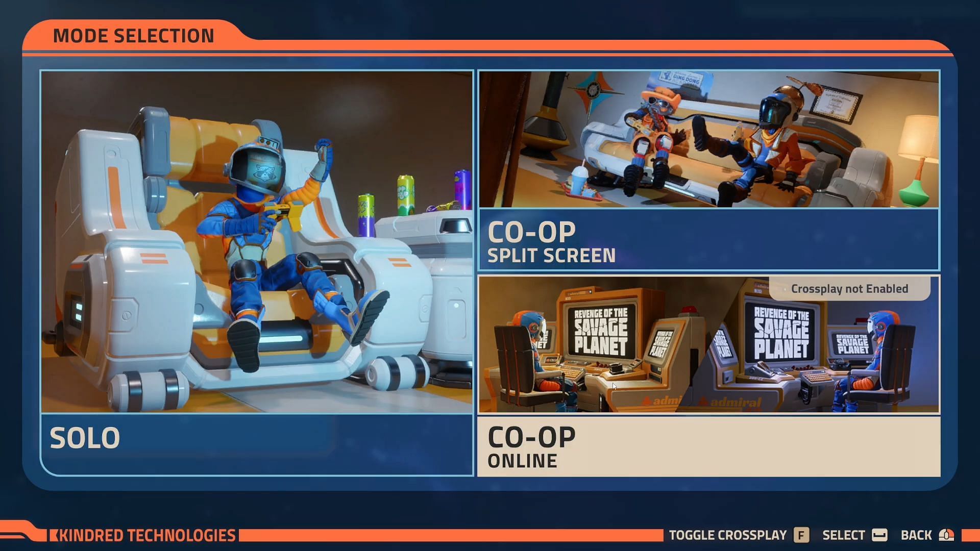 Modes in the game (Image via Raccoon Logic Studios Inc)